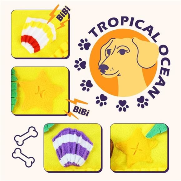 Snuffle Mat for Dogs Polar Fleece Pet Feeding Mats Puzzle Toys, 1PC - Picture 4 of 6